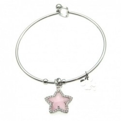 bracciale donna rigido con stellina e cuoricino