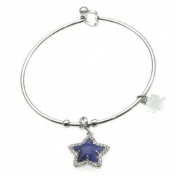 bracciale donna rigido con stellina e cuoricino
