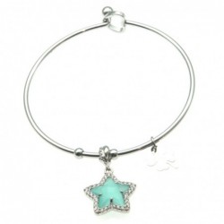 bracciale donna rigido con stellina e cuoricino