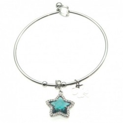 bracciale donna rigido con stellina e cuoricino