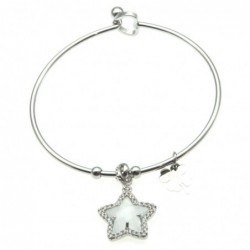 bracciale donna rigido con stellina e cuoricino