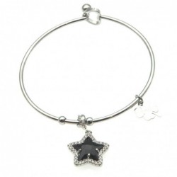 bracciale donna rigido con stellina e cuoricino