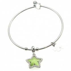 bracciale donna rigido con stellina e cuoricino