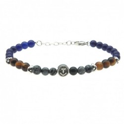 bracciale ancora uomo pietre dure e acciaio