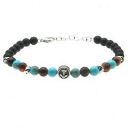 bracciale ancora uomo pietre dure e acciaio
