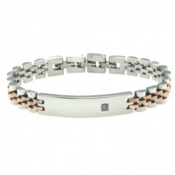 bracciale uomo acciaio maglia jubilee con piastra