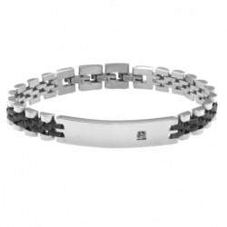 bracciale uomo acciaio maglia jubilee con piastra