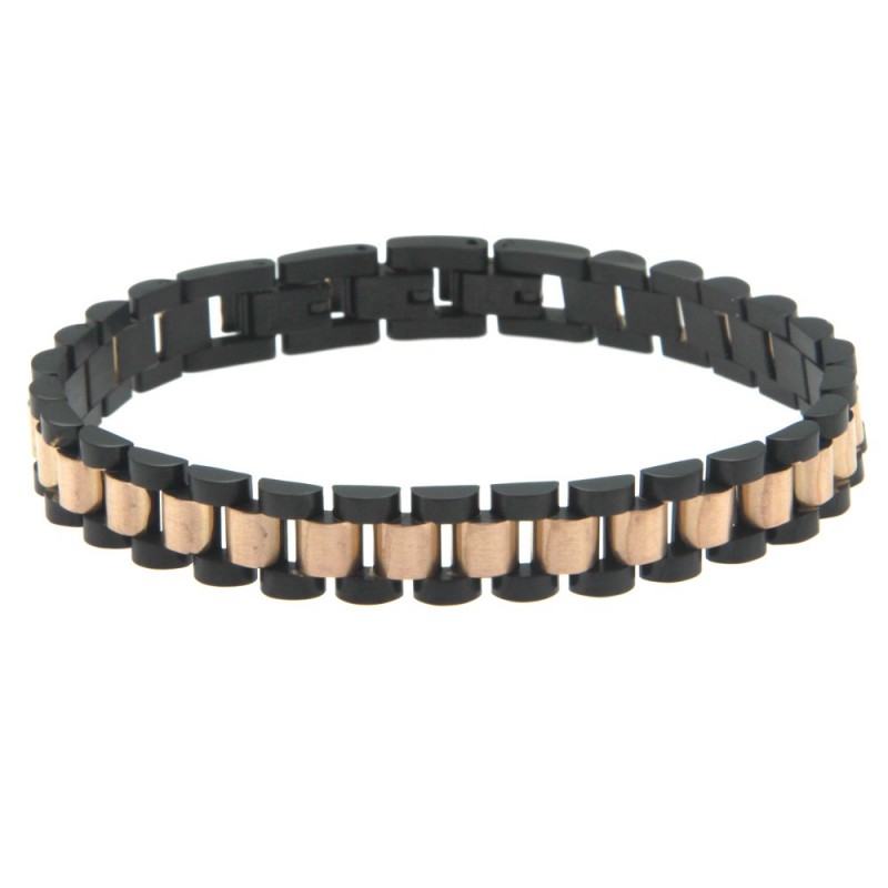 bracciale uomo acciaio maglia president
