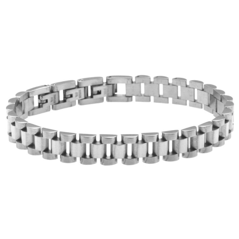 bracciale uomo acciaio maglia president