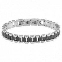 bracciale uomo acciaio maglia president