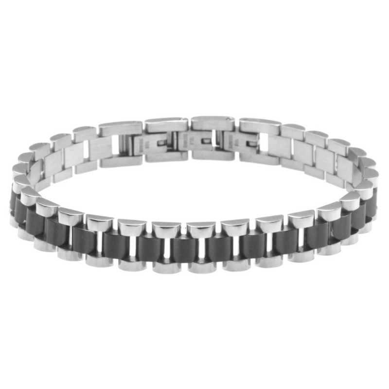 bracciale uomo acciaio maglia president