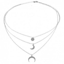 collana donna con lune multifili in acciaio