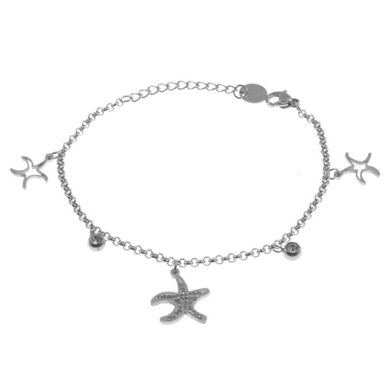 bracciale donna stella marina acciaio