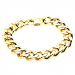 bracciale grumetta dorata uomo in acciaio