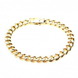 bracciale grumetta dorata uomo in acciaio