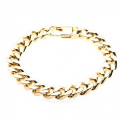 bracciale grumetta dorata uomo in acciaio