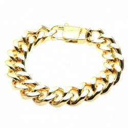 bracciale grumetta dorata uomo in acciaio