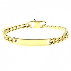 bracciale grumetta dorata uomo in acciaio