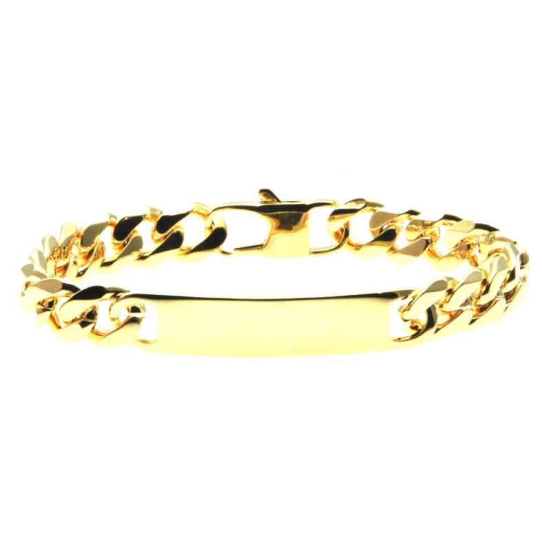 bracciale grumetta dorata uomo in acciaio