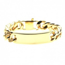 bracciale grumetta dorata uomo in acciaio