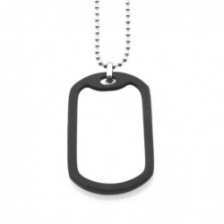 piastra militare collana  in acciaio