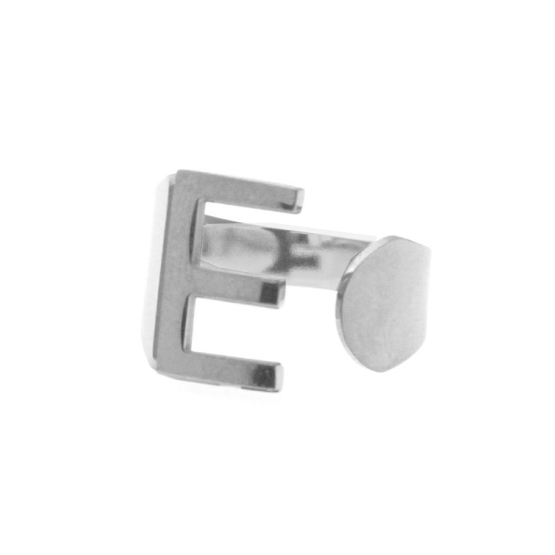 Anello con lettera e donna acciaio