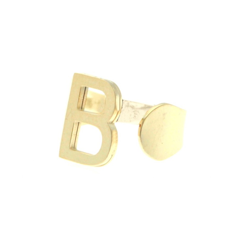 Anello con lettera b donna acciaio