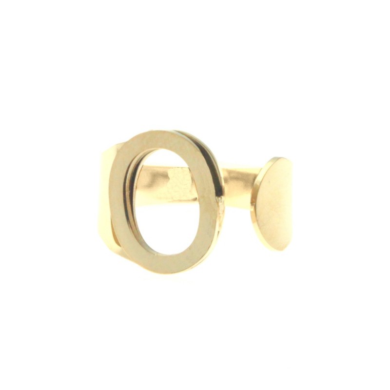 Anello con lettera o donna acciaio