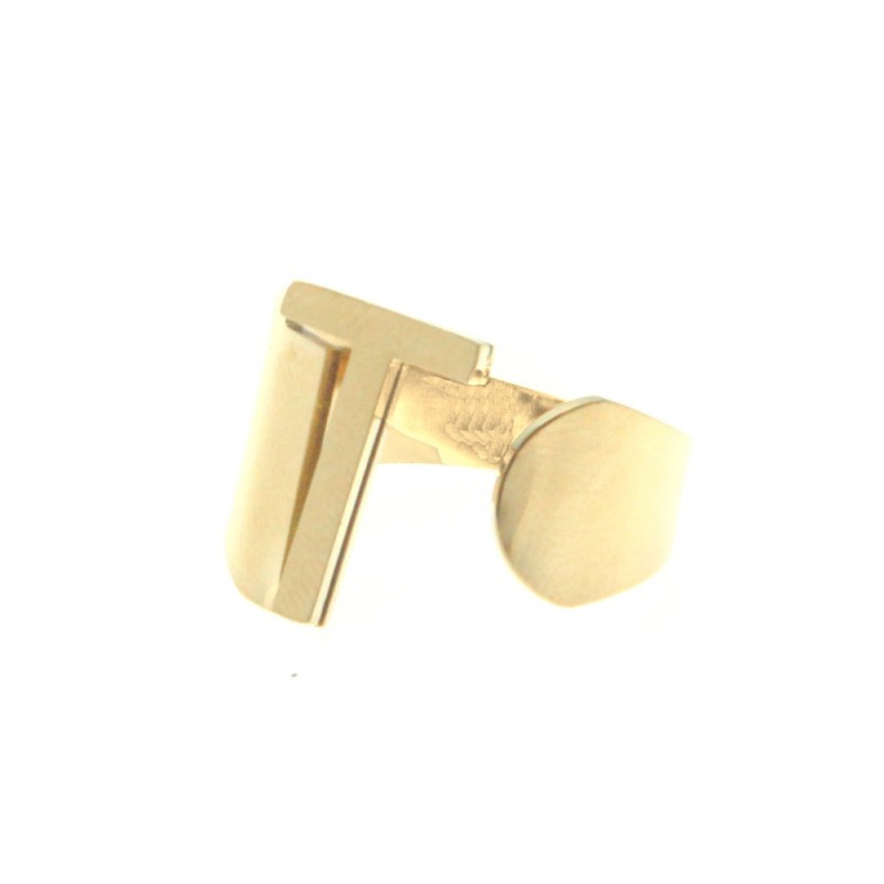 Anello con lettera t donna acciaio