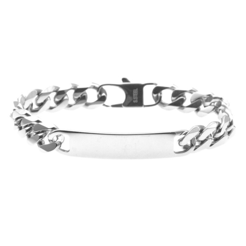 Bracciale uomo grumetta con piastra