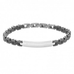 Bracciale uomo acciaio con piastra