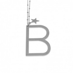 Collana con lettera b iniziale donna acciaio