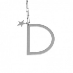 Collana con lettera d iniziale donna acciaio