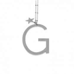 Collana con lettera g iniziale donna acciaio