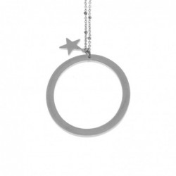 Collana con lettera o iniziale donna acciaio