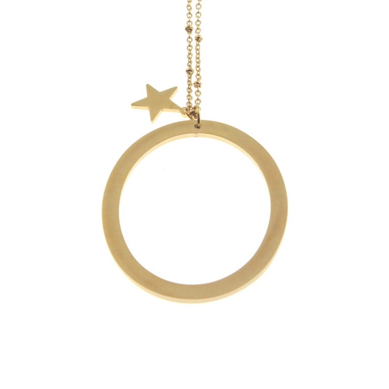 Collana con lettera o iniziale donna acciaio