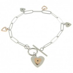 Bracciale con cuore donna acciaio