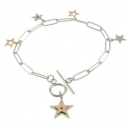 Bracciale con stella donna acciaio