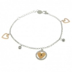 Bracciale con cuore donna acciaio