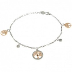 Bracciale con albero della vita donna acciaio