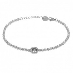 bracciale tennis donna acciaio con albero della vita