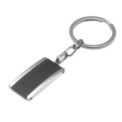 portachiavi uomo classico rettangolare in acciaio