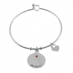 bracciale my family donna rigido acciaio