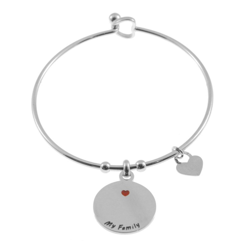 bracciale my family donna rigido acciaio