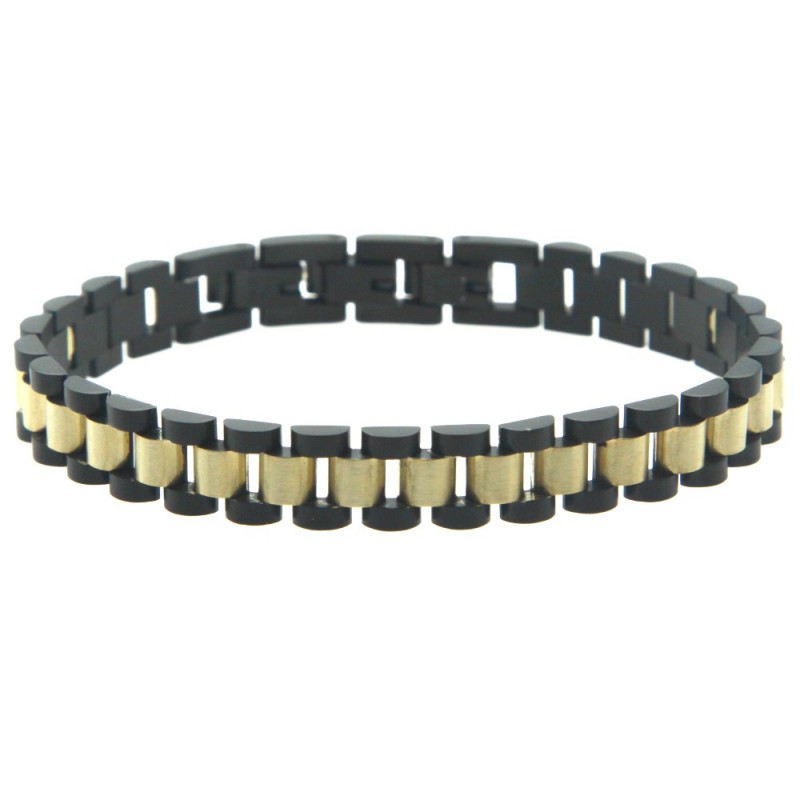 bracciale uomo maglia president acciaio