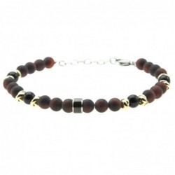 bracciale uomo pietre dure e acciaio