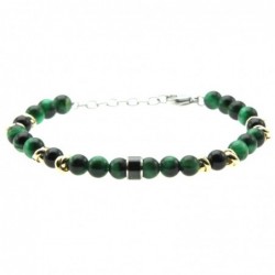 bracciale uomo pietre dure e acciaio