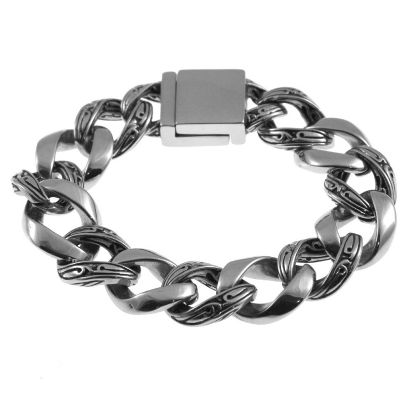 bracciale massone uomo grumetta acciaio