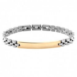 bracciale uomo acciaio con piastra da incidere