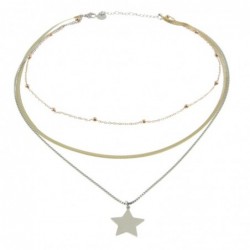 collana donna con stella in acciaio